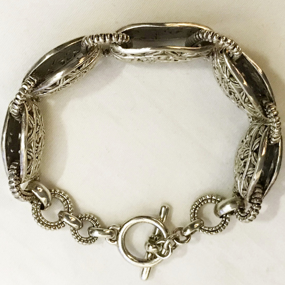 BARSE Sterling Silver Designer Link Bracelet - Picture 5 of 7